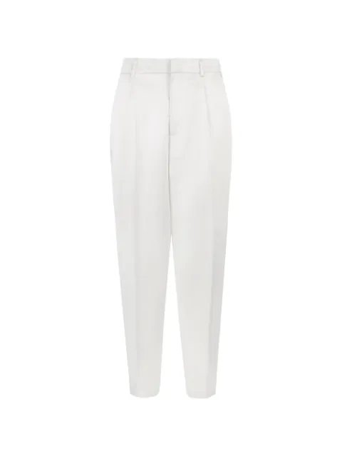 Philipp Plein satin dame fit trousers White PAFCWRT1686PTE003N