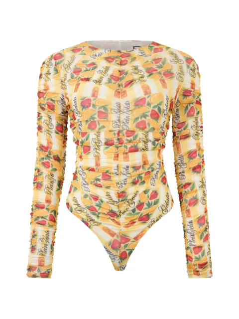Philipp Plein long-sleeve gelato bodysuit Yellow PAFCWRK0704PTE003N