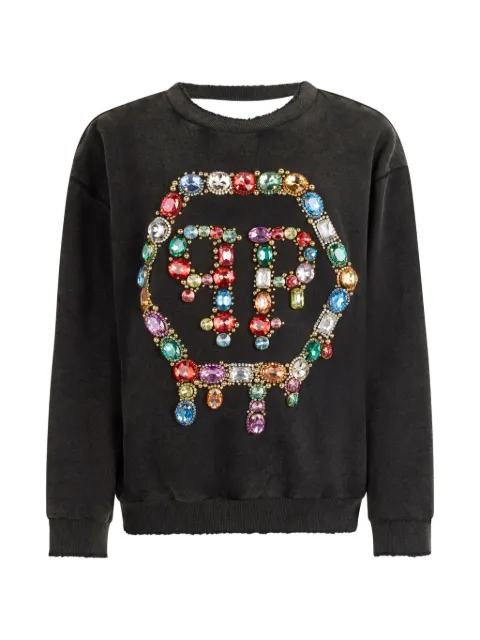 Philipp Plein open-back sweatshirt Black PAFCWJO1113PTE180N