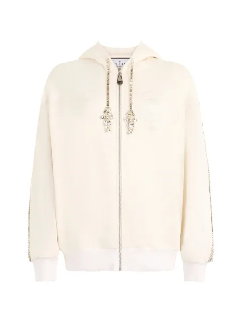 Philipp Plein zip-up hoodie Neutrals PAFCWJB1947PTE180N