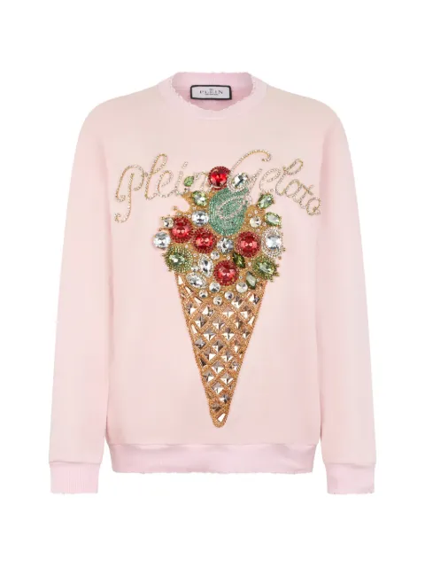 Philipp Plein embellished sweatshirt Pink PAFCWJO1114PTE180N