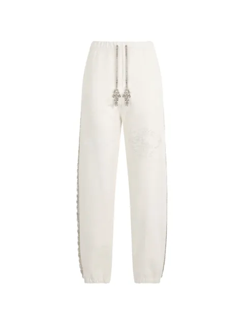Philipp Plein crystal-embellished track pants Neutrals PAFCWJT2244PTE180N