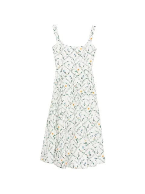 Agua By Agua Bendita Alcaparra Brisa floral-print midi dress White 22026