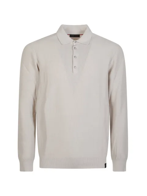 Fay long-sleeves polo shirt Neutrals NMMC1522320ZAL