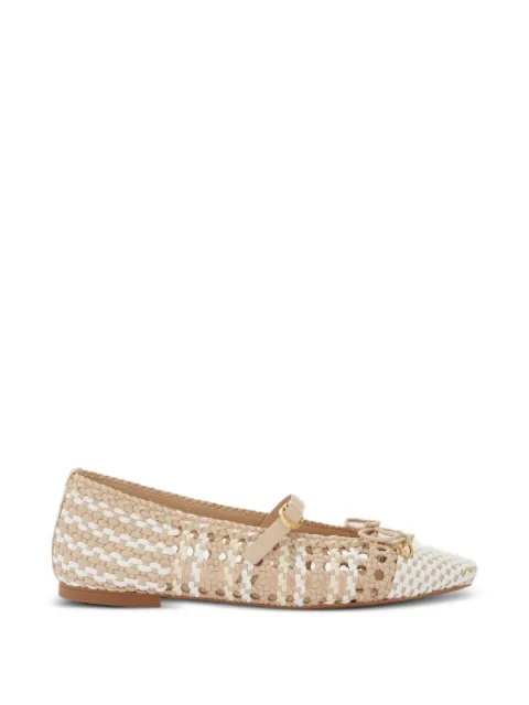 ODISSI Lina braided ballet flats Neutrals OD44020B21080