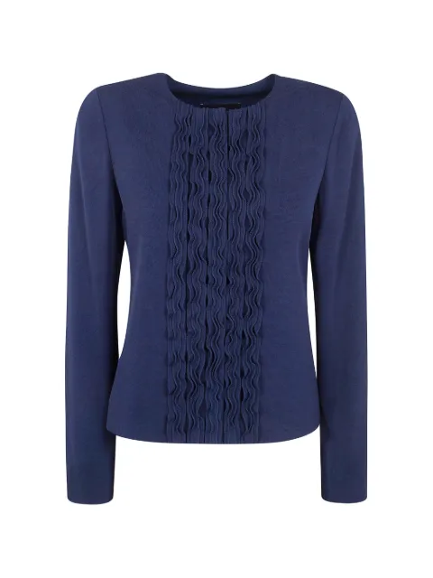 Emporio Armani ruffled fitted jacket Blue EW003345AF20510