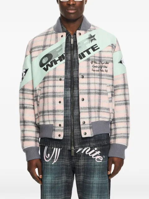 Off-White Royal Check bomber jacket Pink 44XEH05RS26F001330