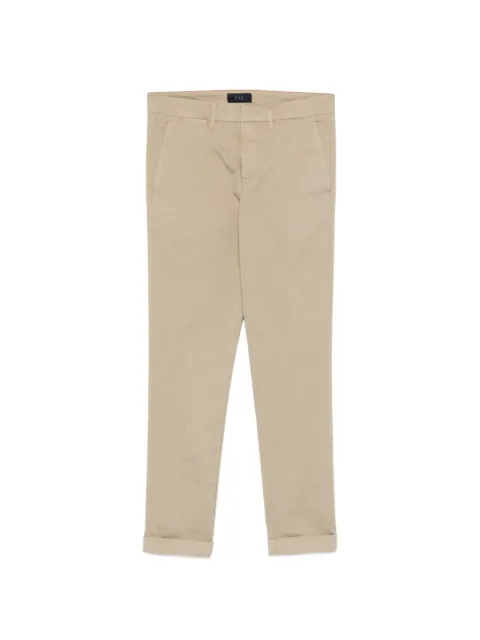 Fay turned-up trousers Neutrals NTM8652187TGUR
