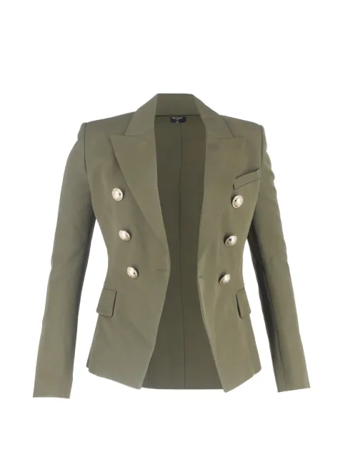 Balmain Pre-Owned peak-lapel blazer Green NAPPUGBCL647206W