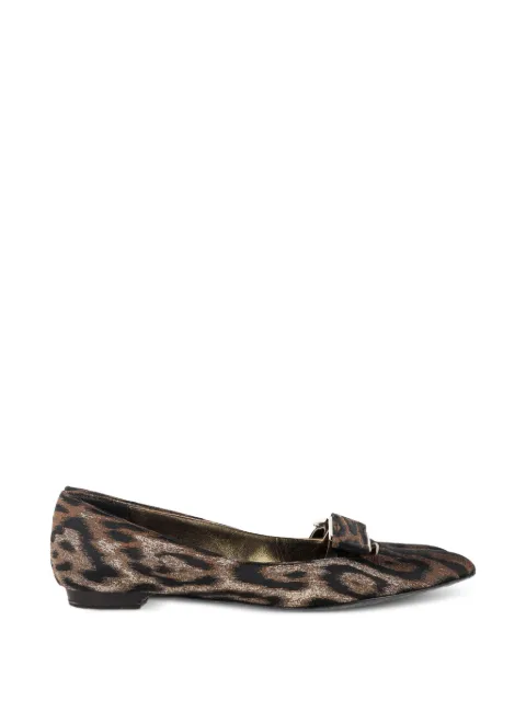 Lanvin Pre-Owned animal-print loafers Brown RFCPUGBSH676156W