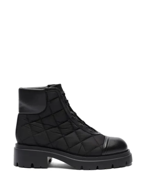 Stuart Weitzman quilted lace-up boots Black SN082QUOBLK