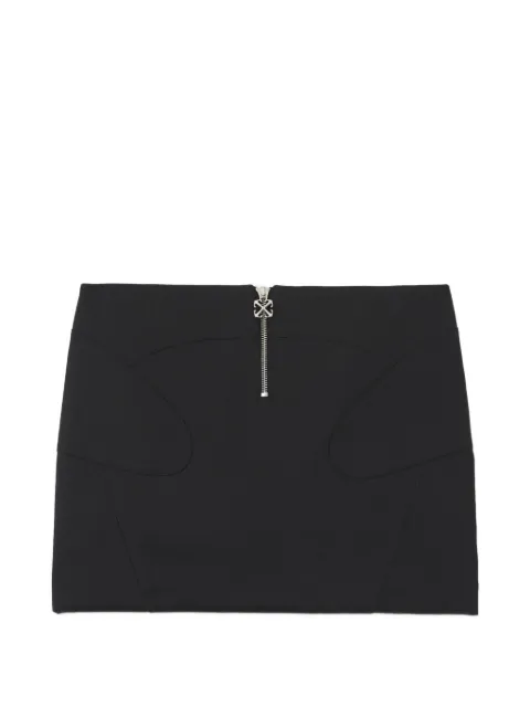 Off-White Wo Gab zip-up mini skirt Black 2CU01NS26FAB002W002