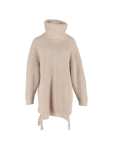 Balenciaga Pre-Owned roll-neck asymmetric sweater Neutrals NAPPUGBCL646672W