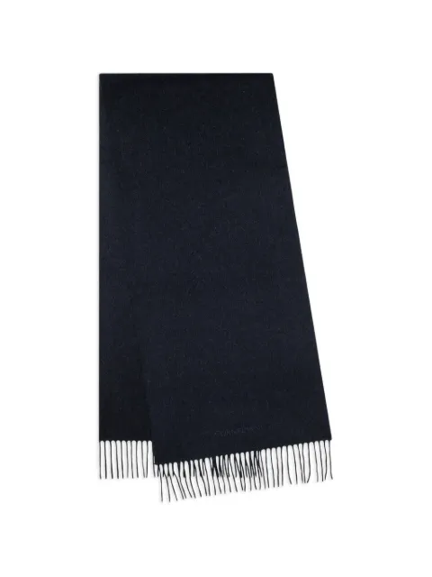 Corneliani fringed scarf Blue 26B3442629029