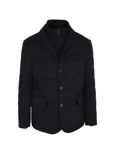 Corneliani Outdoor button-up padded jacket Blue 26YAA22620157