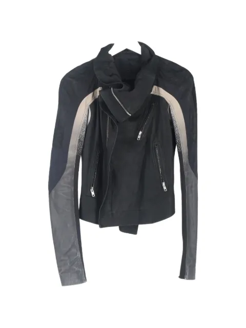 Rick Owens Vintage Eliel cropped leather biker jacket Black NAPPUGBCL646812W