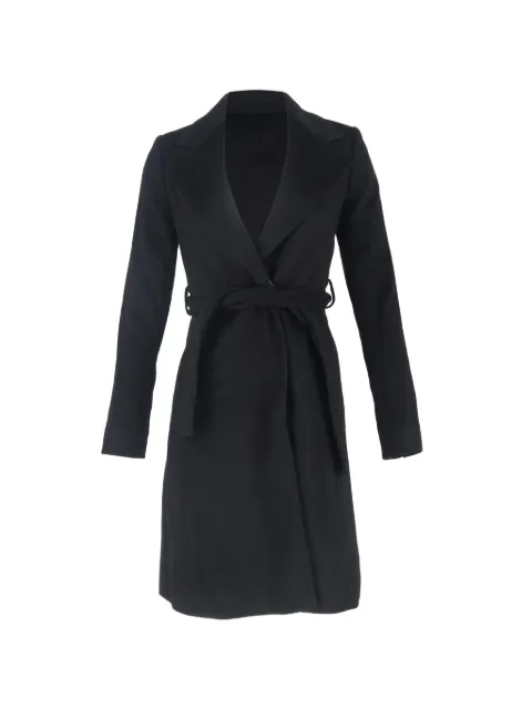 BOSS single-breasted belted coat Black NAPPUGBCL650000W