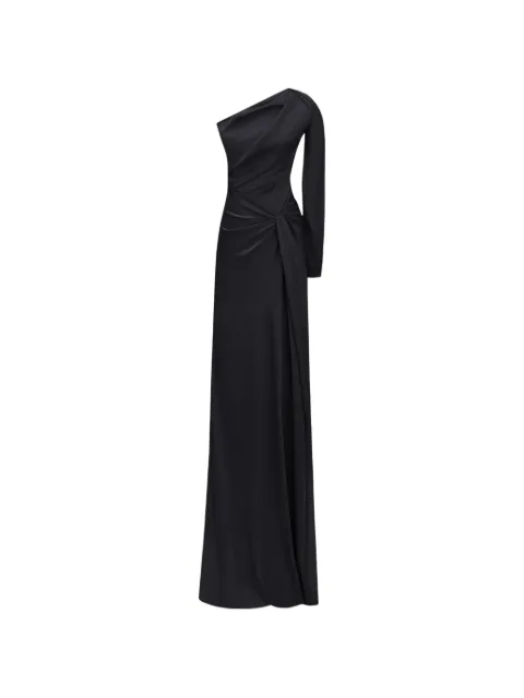 Gemy Maalouf one-shoulder draped maxi dress Black EDW251954LD