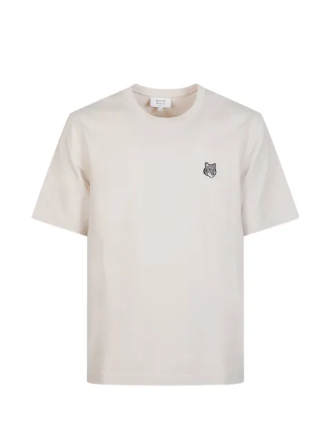 Maison Kitsuné logo T-shirt Neutrals PM00108KJ7025