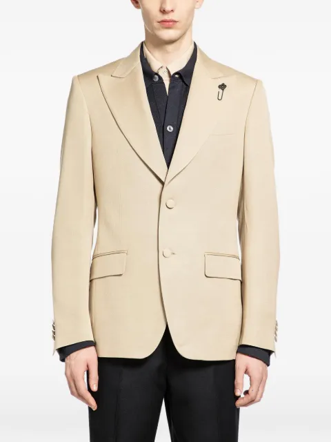Lardini button notched lapel jacket Neutrals PA6929EIPAIF66418200