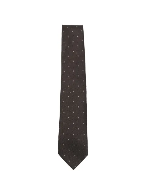 TOM FORD polka dot tie Brown STE001S0260