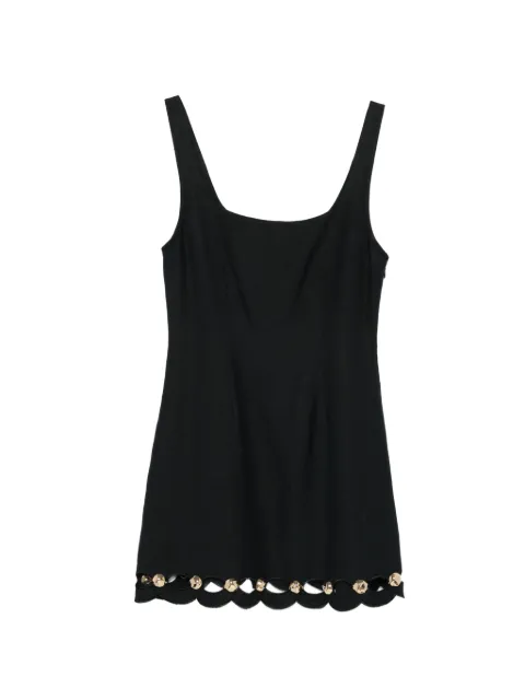 SIMKHAI scallop-trim mini dress Black 1261195SW