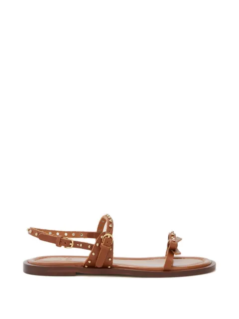 ODISSI Jackie bow-detail leather sandals Brown OD44075A21111