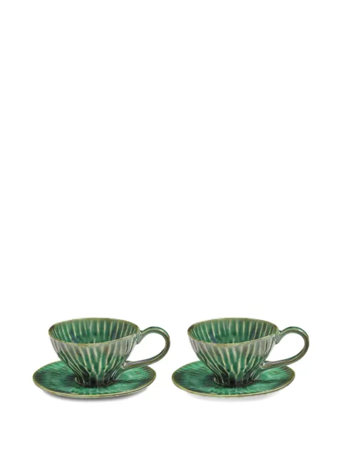 Serax ribbed cappuccino cups (set of two) Green B9925419500