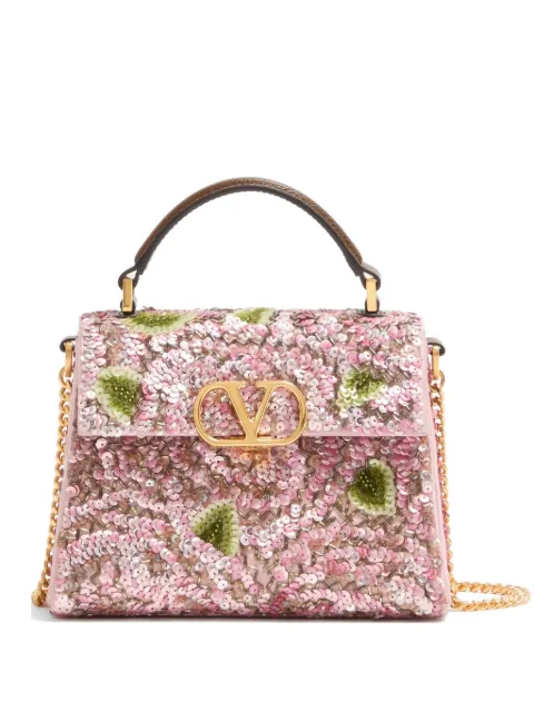 Valentino Garavani mini Vsling embroidered handbag Pink WB0R91RHQ