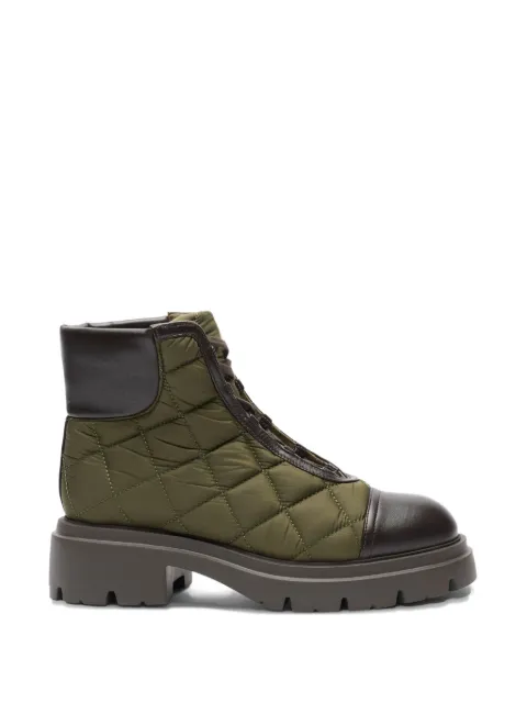 Stuart Weitzman Hudson quilted combat boots Green SN082QUOYQN