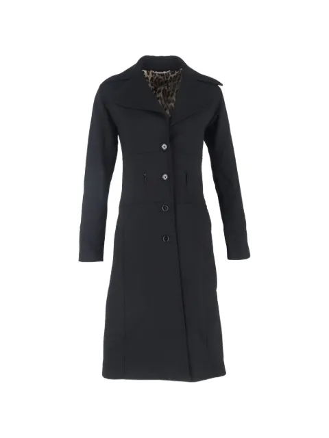 Dolce & Gabbana Pre-Owned single-breasted wool coat Black NAPPUGBCL648146W