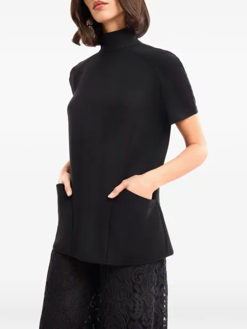 Gemy Maalouf high-neck pocket top Black GMCP267863TP