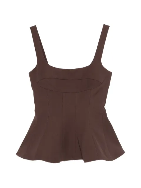 Stine Goya square-neck top Brown SGT168