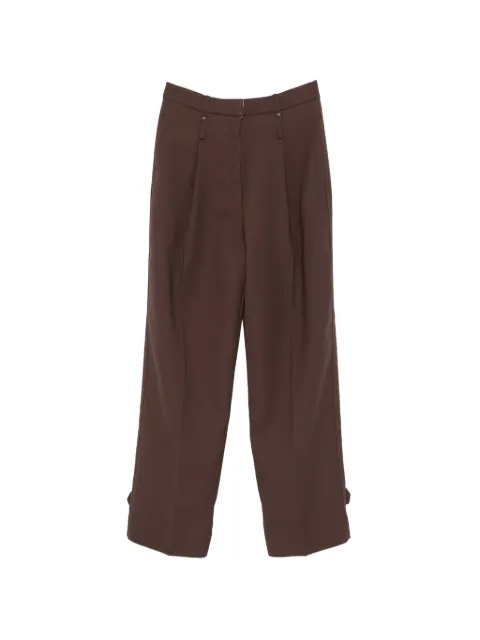 Stine Goya pleated trousers Brown SGP142