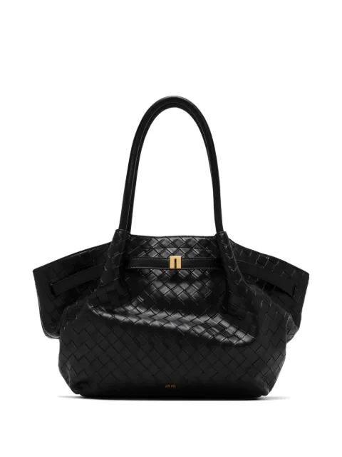 JW Pei medium Hana woven tote bag Black JH306B0412