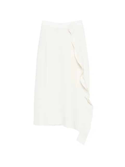 Liviana Conti ruffled midi skirt Neutrals F6SA55
