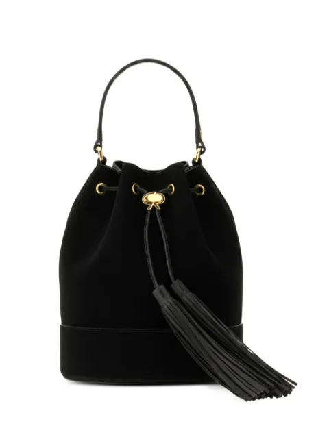 Gianvito Rossi Sienna tasel-detail leather bucket bag Black B00396RIBBKVVB