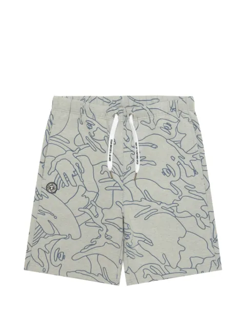 AAPE BY *A BATHING APE® outline-print shorts Grey ASPC697XAQ