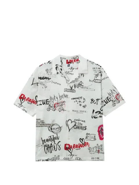 izzue graphic-print shirt White IZXSRM00414X
