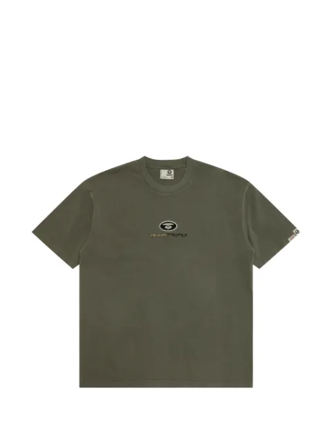 AAPE BY *A BATHING APE® logo-embroidered T-shirt Green ATE1863XXQ