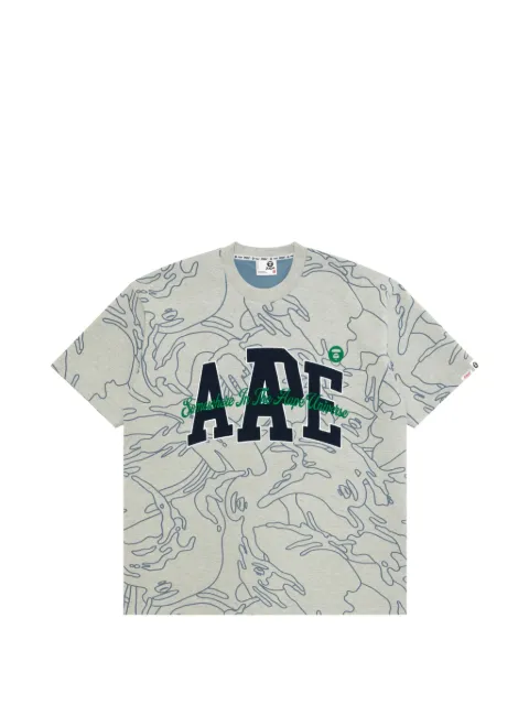 AAPE BY *A BATHING APE® patterned T-shirt Grey ATE1853XAQ