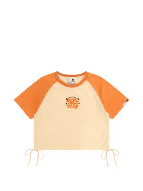 AAPE BY *A BATHING APE® short-sleeve side-tie T-shirt Neutrals ATE1918XXQ
