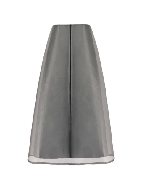Gemy Maalouf striped midi skirt Grey GMCP267843MS
