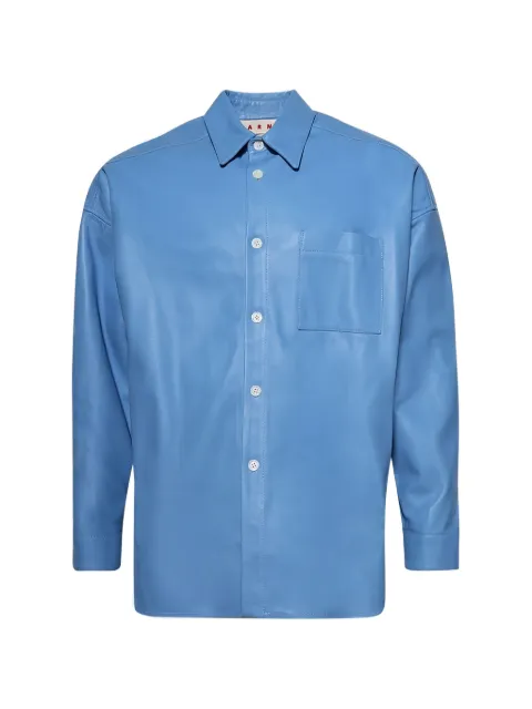 Marni leather shirt Blue CUMY0011U3ULA736