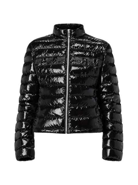 Chiara Ferragni zip-up quilted-design jacket Black 77CBUD10CQD42