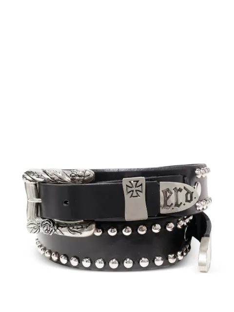 Enfants Riches Déprimés studded rose belt Black 100479