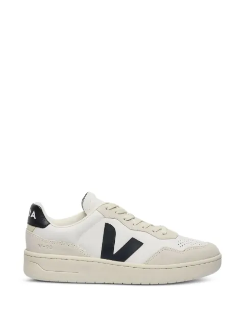 VEJA V-90 panelled lace-up sneakers Neutrals VD202D1061