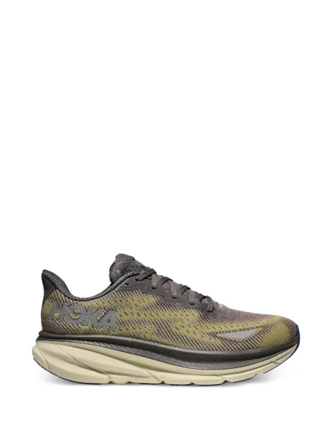 HOKA Clifton 9 logo-detail sneakers Green 1141470F