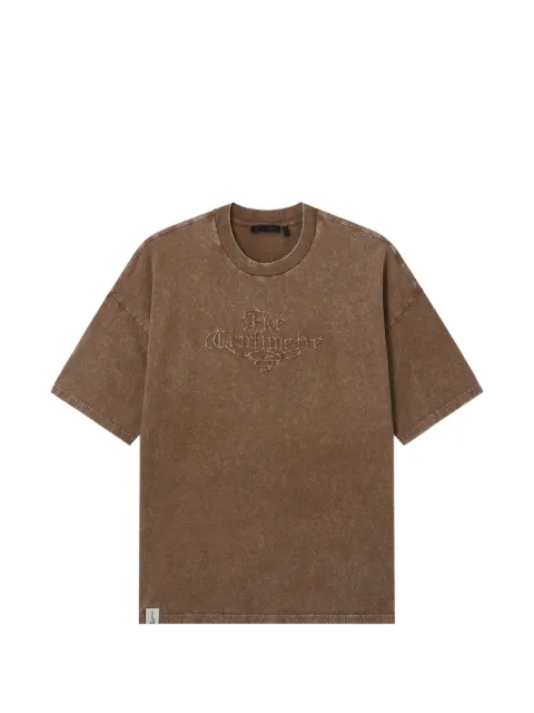 FIVE CM embroidery T-shirt Brown 5CXTEM00449X