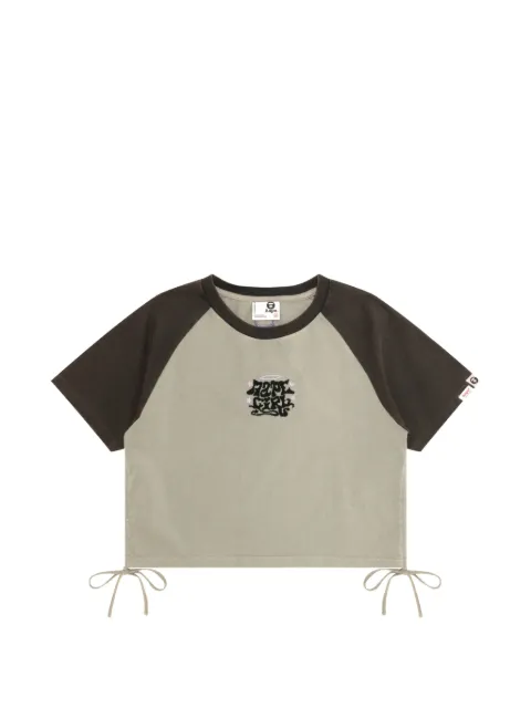 AAPE BY *A BATHING APE® short-sleeve side-tie T-shirt Grey ATE1918XXQ